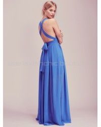 Free People Blue Athea Drape Maxi